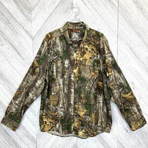 Under Armour Chesapeake Camo Long Sleeve Shirt Mossy Oak Mens Size Large